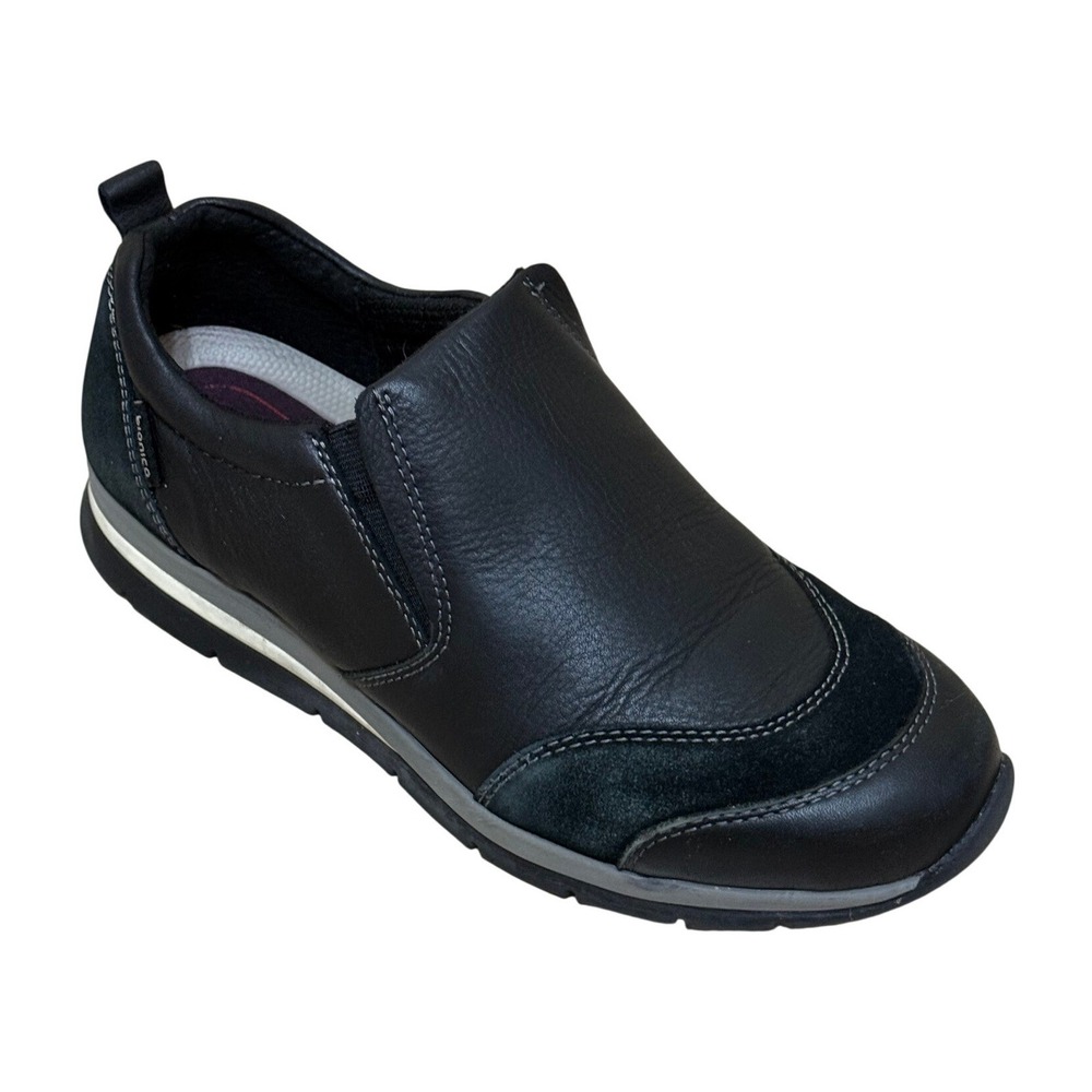 Bionica Shoes Women 6 Black Bionica Talma Slip-On Sneaker Leather Casual Comfort